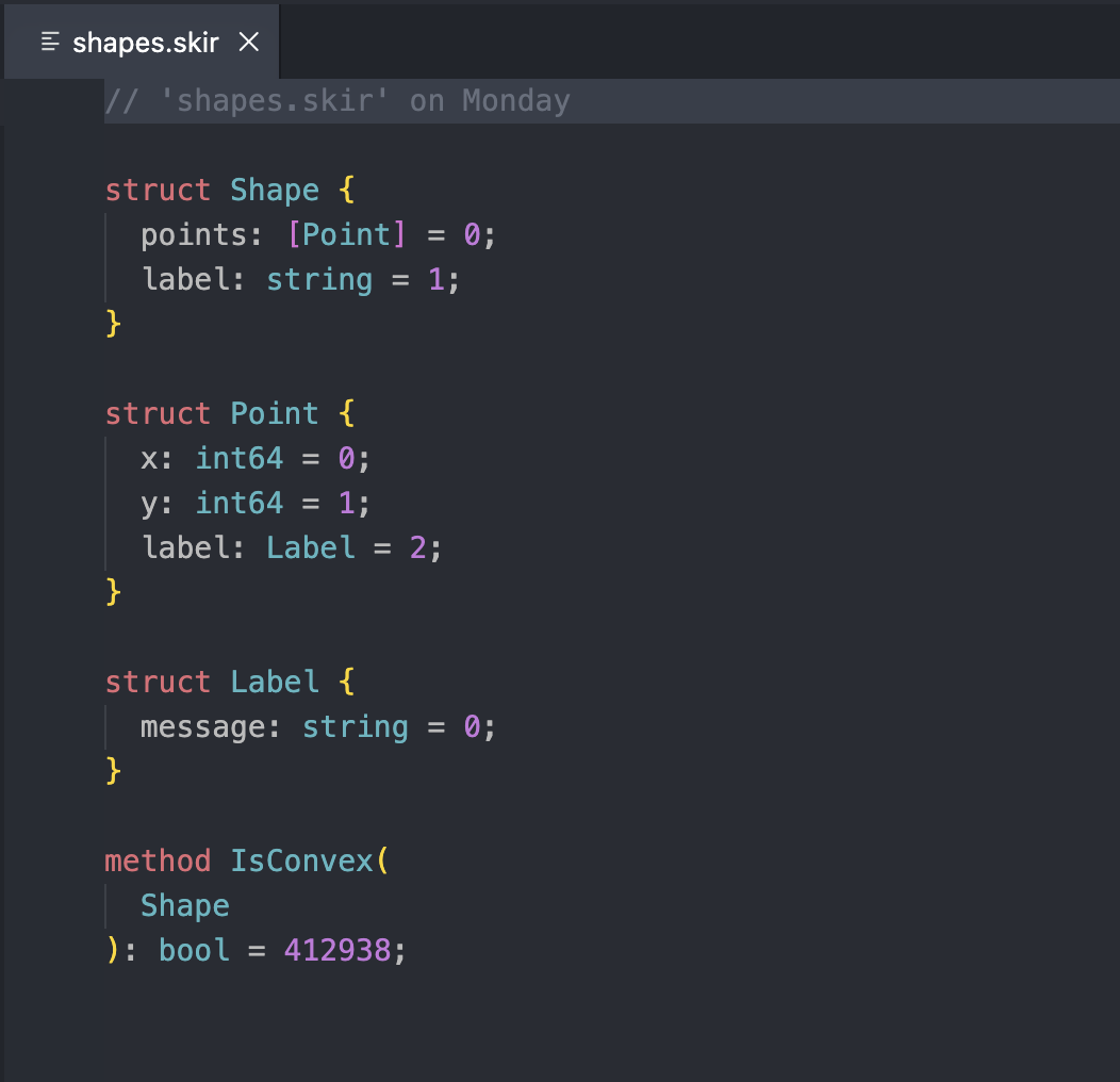 Schema before evolution changes